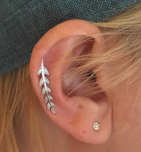 Zephyrr Fashion Pierced Triangular Earrings with Rhinestones For Girls and Women 